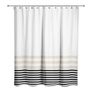 Rippled Stripe Shower Curtain Contemporary Shower Curtains