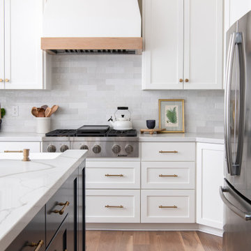 White Ceramic Tile Backsplash