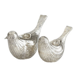 SILVERED GLASS TURTLEDOVES - Products