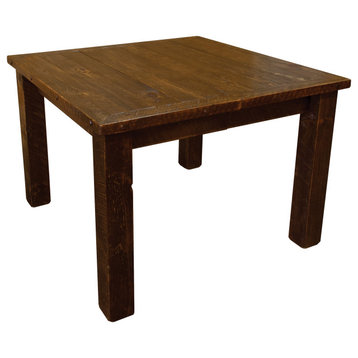 Barnwood Style Timber Peg Extension Table, Early American, 2-Leaf 42" X 66"