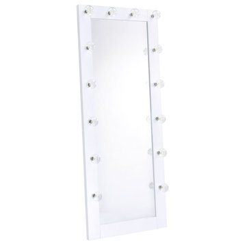 Picket House Furnishings Belle Floor Mirror With Glossy White Finish CVLY700FM