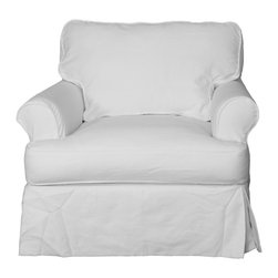 Sunset Trading Horizon Chair - Slip Cover Set Only - Warm White - Slipcovers And Chair Covers