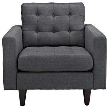 Dylan Upholstered Fabric Armchair, Gray
