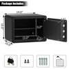 Costway Fingerprint Safety Box/Security Box with Inner LED Light in Black
