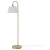 Maris 68" Light Faux Wood Floor Lamp with White Patten Shade