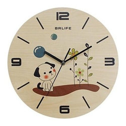 Originality Wall Clock Cute Dog Mute LC1090 - Wall Clocks