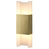 Ansa LED Wall Sconce, Brushed Brass, Frosted