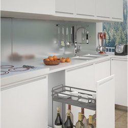 Sige Bottom Mount Soft Close Bottle Rack - Kitchen Cabinetry