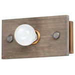 Maxim Lighting - Maxim Lighting 25241WWDAB Plank - One Light Wall Sconce - Planks of natural wood are distressed by hand andPlank One Light Wall Weathered Wood/AntiqUL: Suitable for damp locations Energy Star Qualified: n/a ADA Certified: YES  *Number of Lights: Lamp: 1-*Wattage:60w E26 Medium Base bulb(s) *Bulb Included:No *Bulb Type:E26 Medium Base *Finish Type:Weathered Wood/Antique Brass