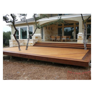 Garapa Hardwood Decking with Ipe Border - Modern - Austin - by Austin ...