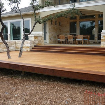 Garapa Hardwood Decking with Ipe Border