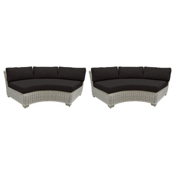 Coast Curved Armless Sofa 2 Per Box in Black
