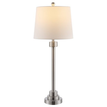 Baxter Iron Table Lamp Nickle Safavieh