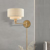 Bellingham 1-Light Antique Gold Leaf Swing Arm Wall Lamp