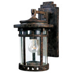 Maxim Lighting International - Santa Barbara Cast 1-Light Outdoor Wall Lantern - Create a welcoming exterior with the Santa Barbara Cast Outdoor Wall Sconce. This 1-light wall sconce is finished in a unique color with glass shades and shines to illuminate your home's landscaping. Hang this sconce with another (sold separately) to frame your front door.