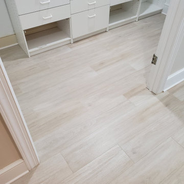 8x48 Rectified Porcelain Tiles in Master Bedroom