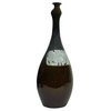 Long Neck Bottle Vase Gloss W- Ancient Phoenix