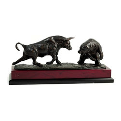 Charging Bull & Bear Sculpture - Sculptures