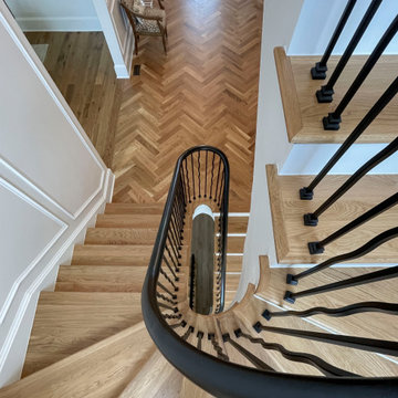 Project #106 | Winding Staircase with Modern Balustrade