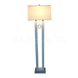 Earring White Floor Lamp with White Shade - Floor Lamps