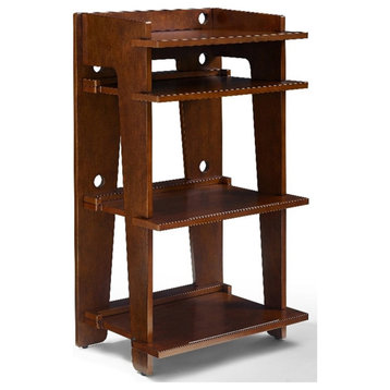 Crosley Furniture Furniture Soho Wood/Birch Veneer Turntable Stand in Mahogany