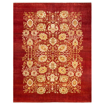 Eclectic, One-of-a-Kind Hand-Knotted Area Rug Red, 9'2"x11'9"