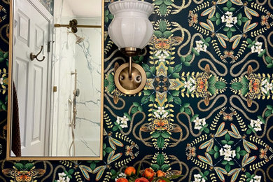 Wallpaper powder room photo
