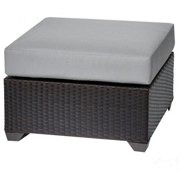Bowery Hill Patio Ottoman in Gray