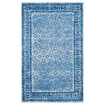 Safavieh Adirondack Collection ADR110 Rug, Silver/Blue, 4'x6'