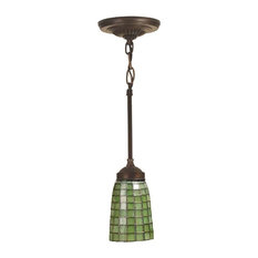 Meyda Lighting 4.5"W Terra Verde Mini Pendant, Avocado (Lt)
