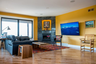 Living room - eclectic living room idea in Other
