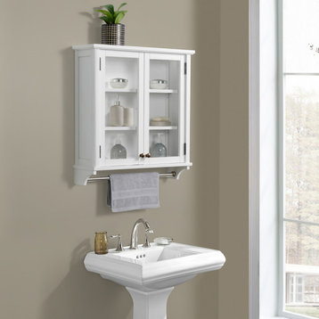 Dorset Bath 27"W x 29"H Wall Mounted Cabinet, Mirror and Towel Rod
