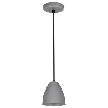 Aspen Creative 61126-11, 1-Light Mini Pendant Ceiling Light, Cement Finish