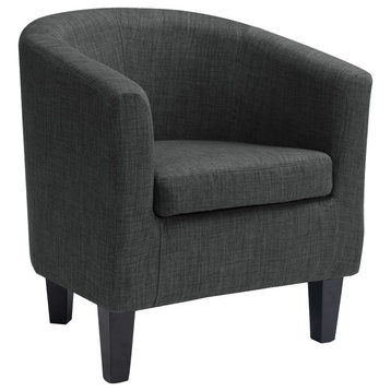 Corliving Antonio Tub Chair, Dark Gray Fabric