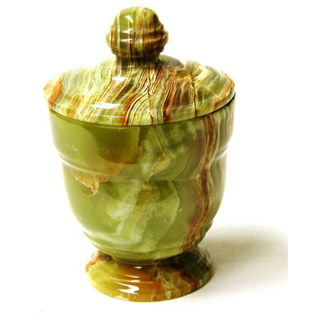 Nature Home Decor Classic Green Onyx Canister of Tasmanian Collection