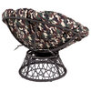 Papasan Chair With Camo cushion and Black Frame