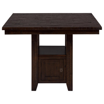 Jofran Kona Grove Square Counter Height Dining Table In Chocolate, Set of 2