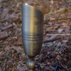 Cumming, GA Lake House Brass LED Up Lighting Fixture - Outdoor Lighting