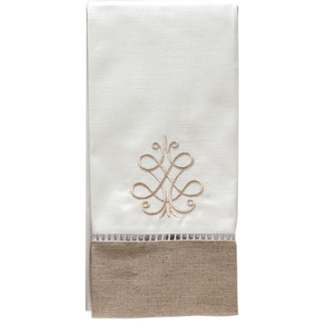 Combo Linen Hand Towel, French Scroll