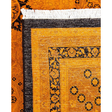 Fine Vibrance, One-of-a-Kind Hand-Knotted Area Rug Orange, 8' 2" x 10' 3"