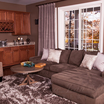 Earth toned media room