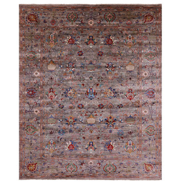 Persian Tabriz Hand Knotted Rug 8' 0" X 9' 9" - Q16859