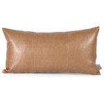 Amanda Erin - Avanti Kidney Pillow, Bronze, Polyester Insert - Change up color themes or add pop to a simple sofa or bedding display by piling up the pillows in a multitude of colors, textures and patterns. This Avanti Pillow features a subtle bronze color, textured grain and a paneled design to give the look of true leather.