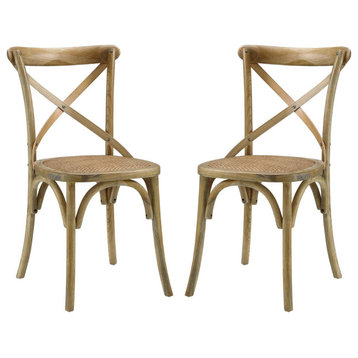 Gear Dining Side Chair Set of 2 EEI-3481-NAT