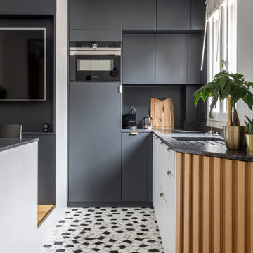 Rénovation complète d'un appartement de 41m² dans un esprit contemporain et japo