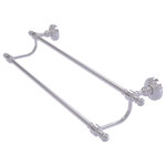 Allied Brass - Retro Wave 24" Double Towel Bar, Satin Chrome - Add a stylish touch to your bathroom decor with this finely crafted double towel bar. This elegant bathroom accessory is created from the finest solid brass materials. High quality lifetime designer finishes are hand polished to perfection.