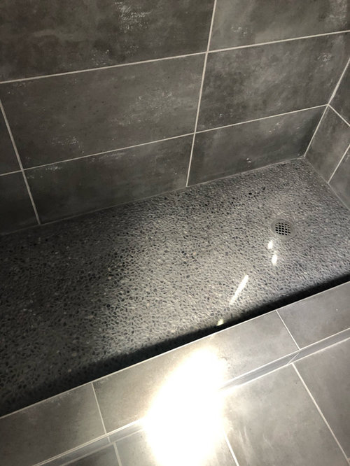 Darken grout lines or live with it for a while?