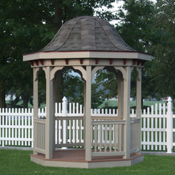 Outdoor Vinyl Gazebo with Bell Roof - Gazebos