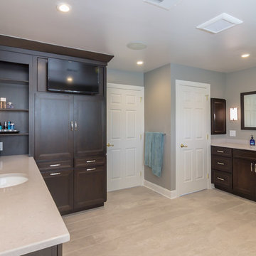 Large Master Bath with Espresso Stained Cabinetry in Garnet Valley PA