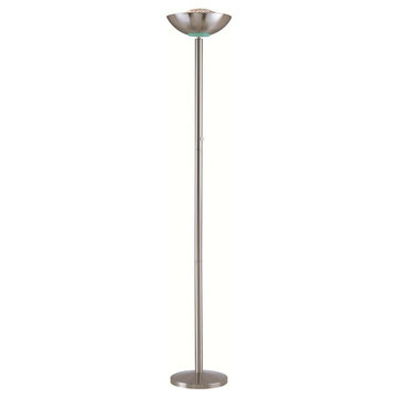 Lite Source Halogen Torchiere Lamp, PS Finish Glass